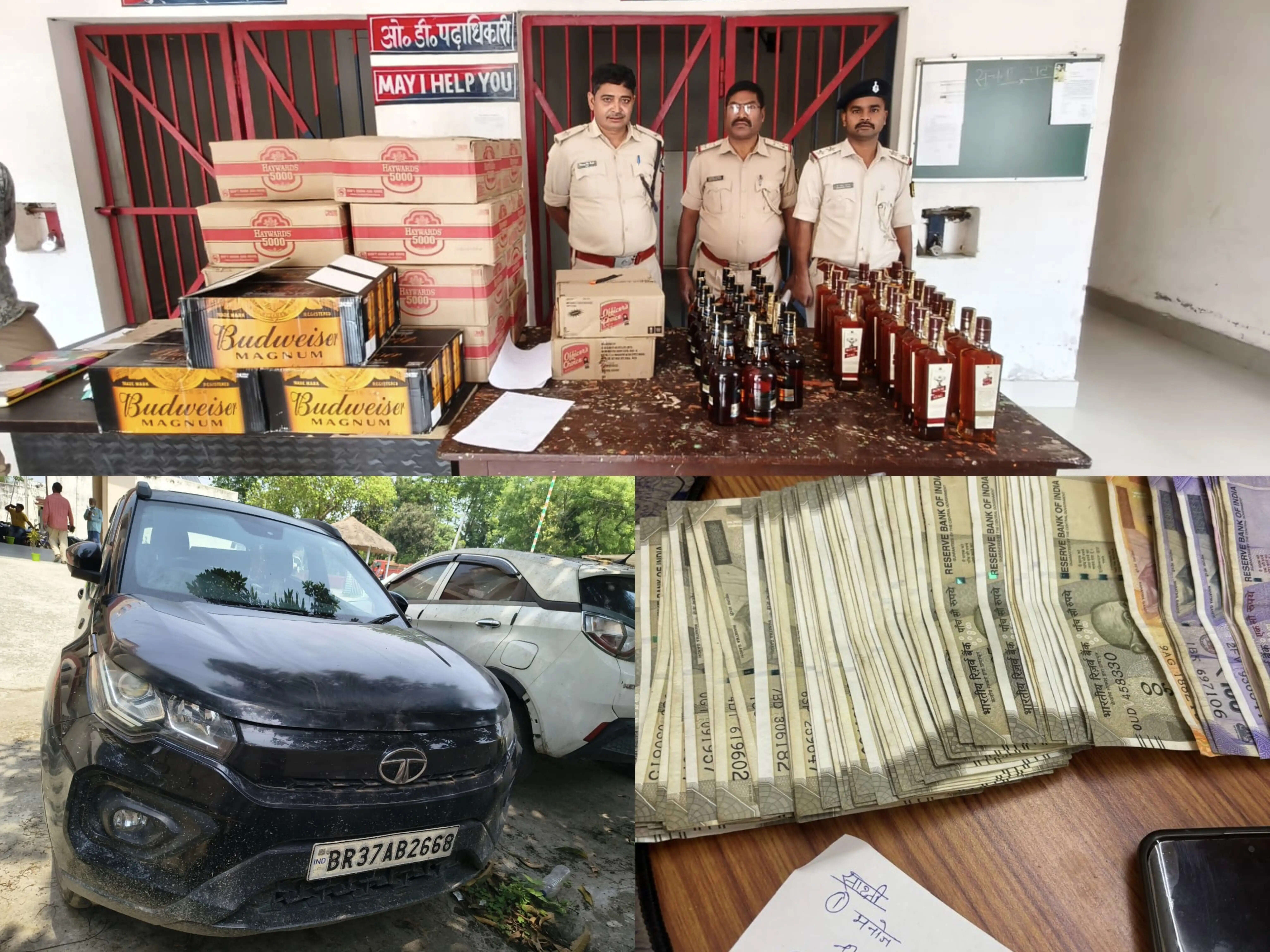 कोचाधामन में 264.28 लीटर विदेशी शराब बरामद, तस्कर गिरफ्तार, वाहन जब्त