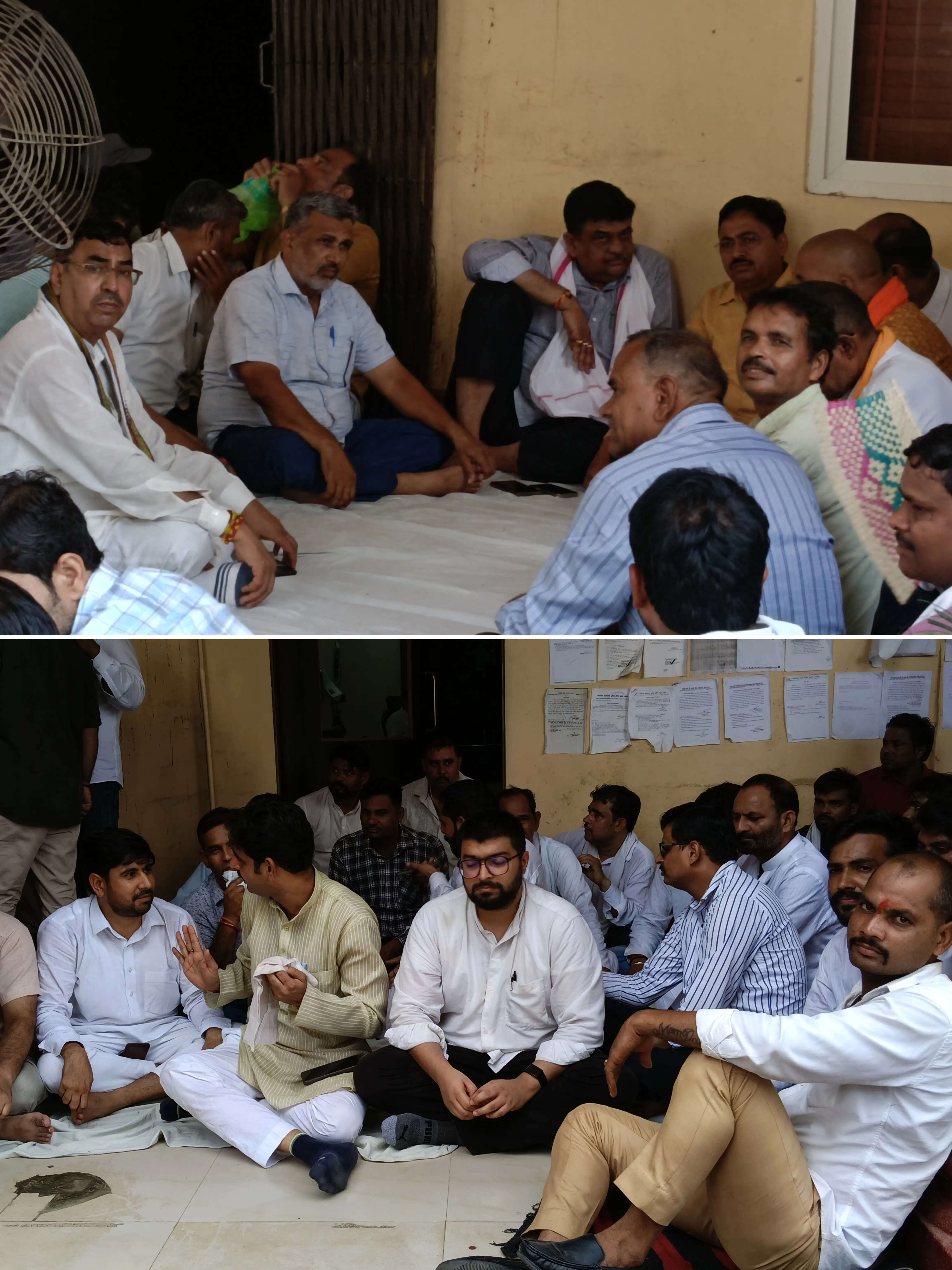 अलवर नगर निगम बना राजनीति का अखाड़ा, आयुक्त के चैंबर के बाहर भाजपा-कांग्रेस का धरना