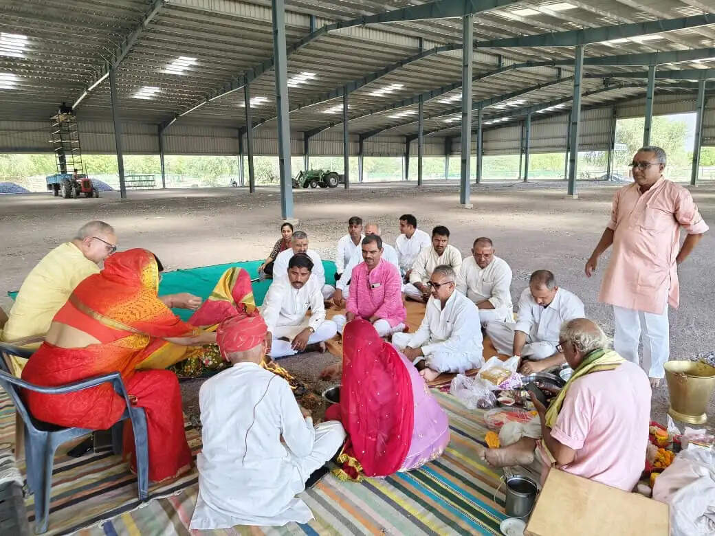 प्रांत घोष शिविर मरू निनाद 2026 के लिए भूमि पूजन