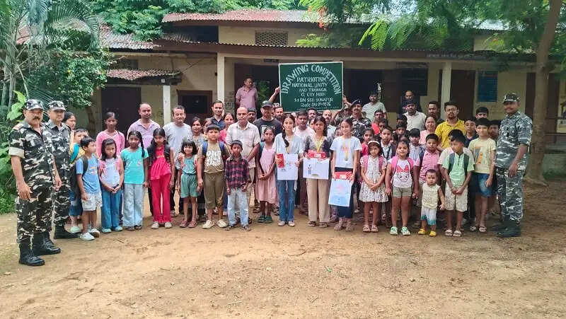 होजाई में एसएसबी ने प्राइमरी स्कूल में आयोजित किया चित्रांकन प्रतियोगिता