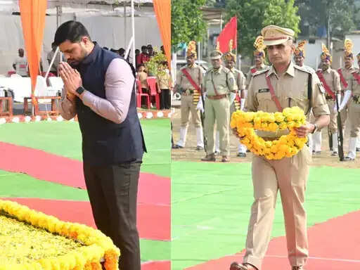 रायसेन में शहीद पुलिसकर्मियों को श्रद्धांजलि, पुलिस स्मृति दिवस पर शस्त्र उल्टे कर जवानों ने किया नमन