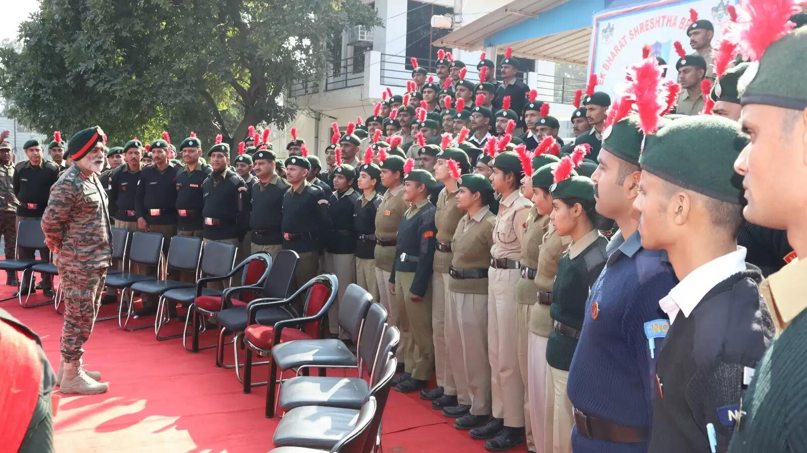 जनरल अनुपिंदर बेवली ने नग्रोटा स्थित एनसीसी प्रशिक्षण अकादमी में ईबीएसबी कैडेटों को प्रेरित किया