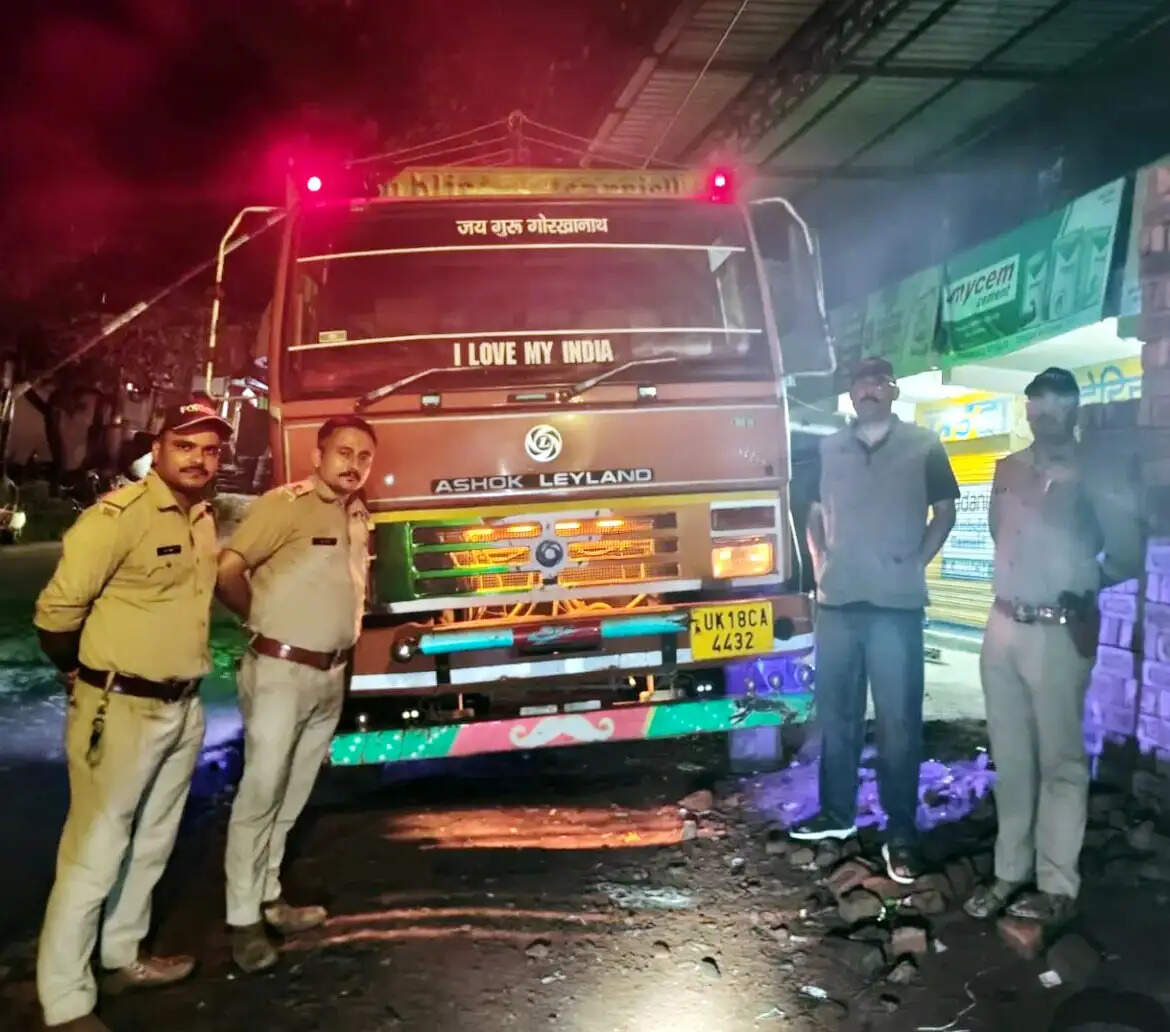 वन विभाग की लीसे के साथ पकड़ा गया गुप्त केबिन युक्त ट्रक।