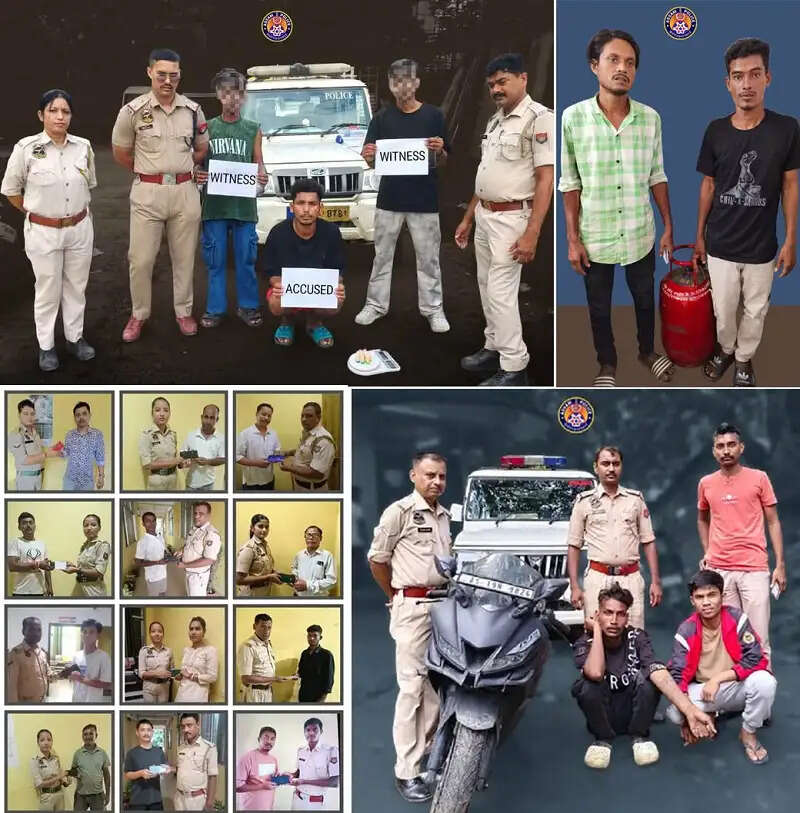 गुवाहाटी पुलिस की लगातार कार्रवाई, चोरी की बाइक बरामद, हेरोइन के साथ एक गिरफ्तार, चोरी का सिलेंडर जब्त