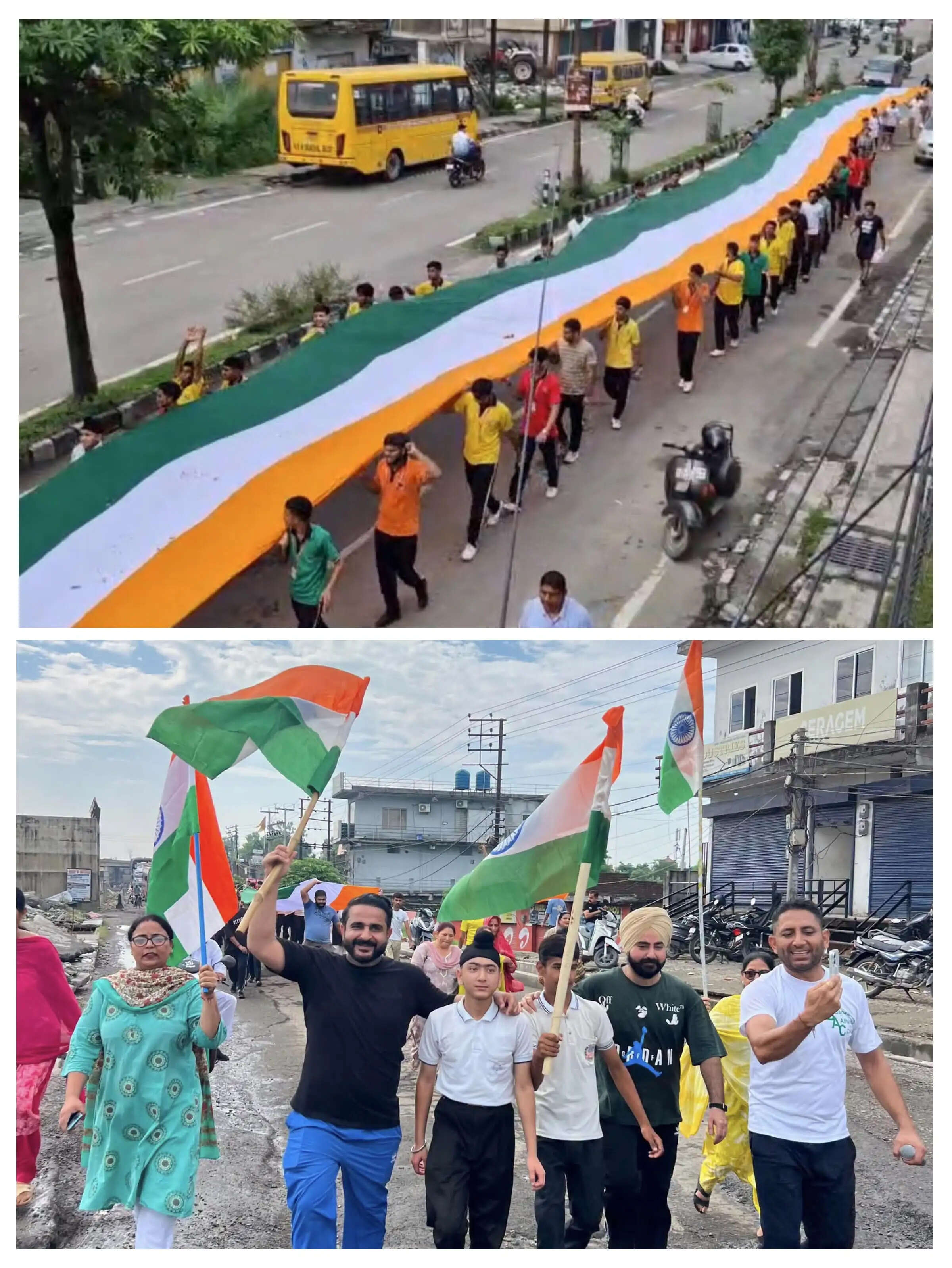 300 फीट लंबे तिरंगे के साथ कठुआ में गूंजी देशभक्ति की हुंकार, हजारों युवाओं ने निकाली तिरंगा रैली