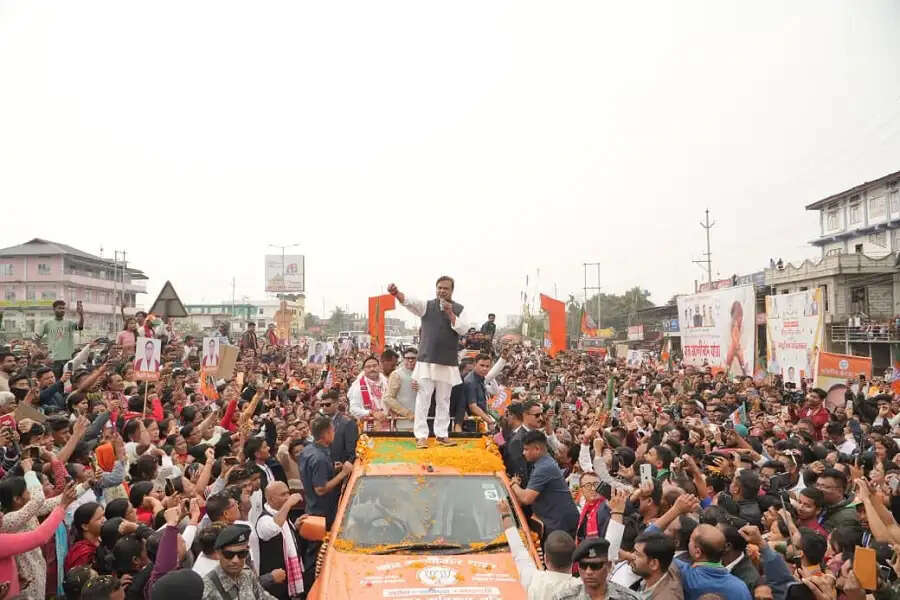 असमः भाजपा की जन आशीर्वाद यात्रा ने पकड़ी रफ़्तार, बिहपुरिया में दिखी भारी भीड़