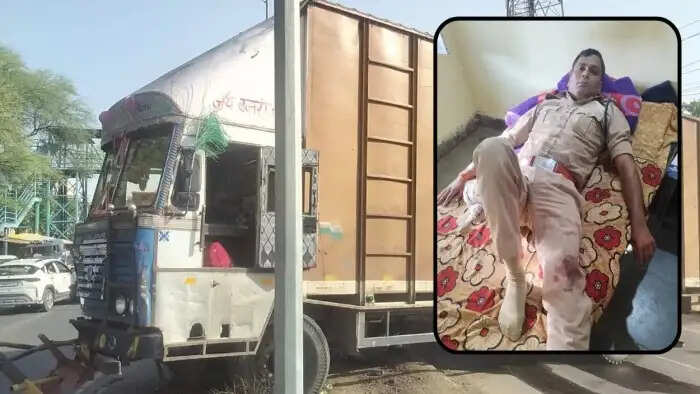 मुरैना फॉरेस्ट चौकी पर बेकाबू ट्रक: रेत चेकिंग कर रहे वनकर्मियों पर चढ़ाया, एक घायल