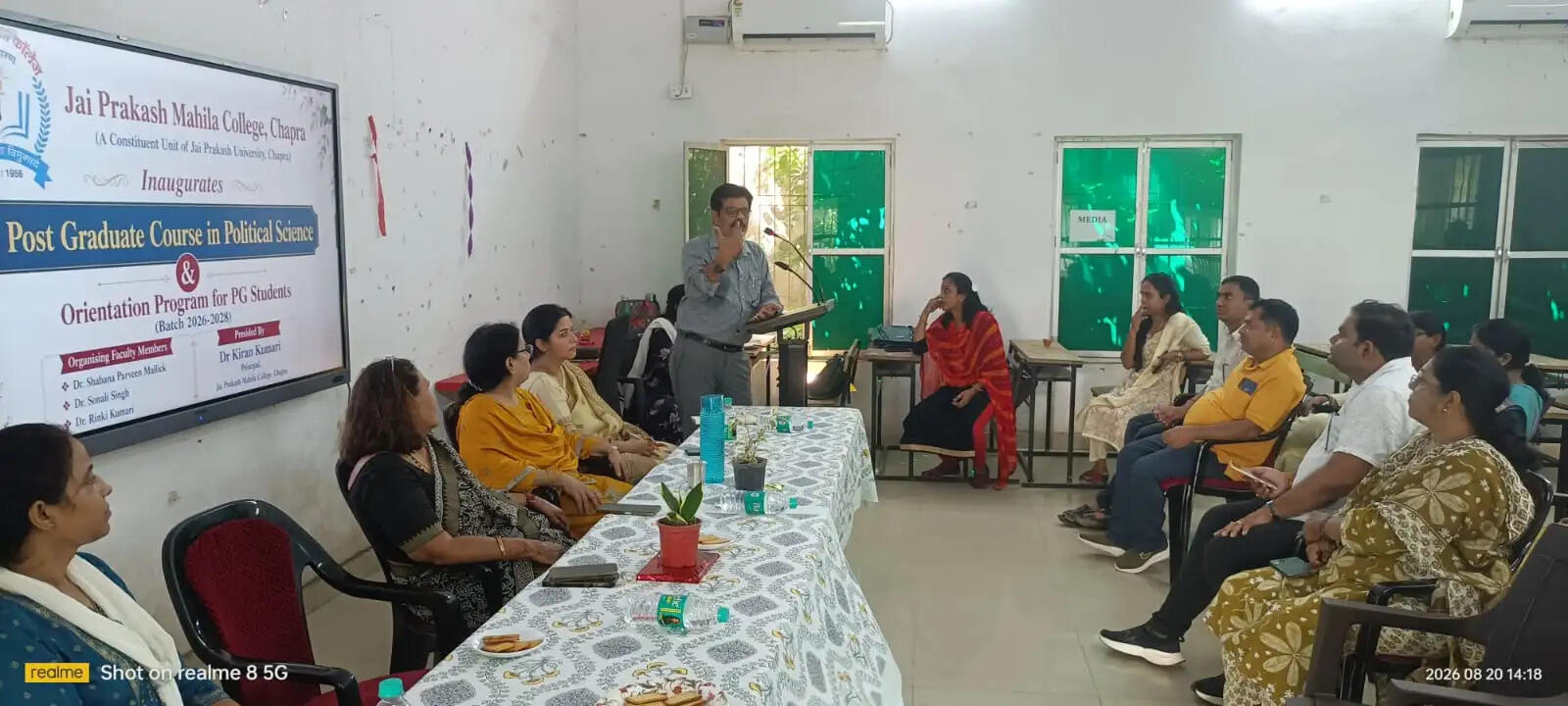 जयप्रकाश महिला कॉलेज में स्नातकोत्तर राजनीति विज्ञान विभाग का उद्घाटन सह दीक्षारंभ समारोह आयोजित