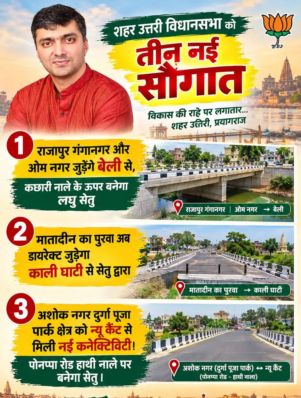 प्रयागराज : शहर उत्तरी के विकास को मिली एक साथ तीन बड़ी सौगात