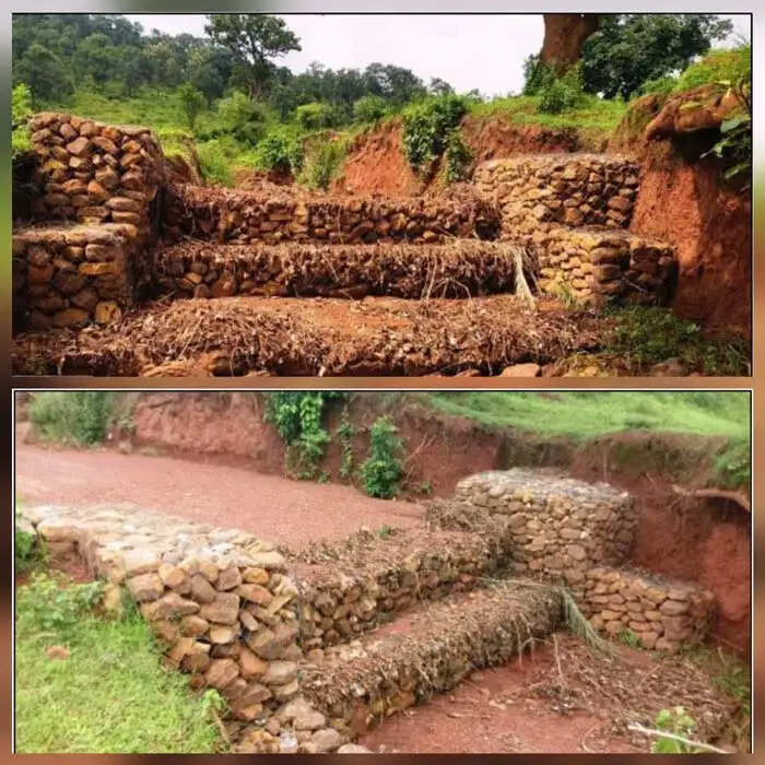 बस्तर में गेबियन संरचना से थमा मिट्टी का कटाव, मृदा संरक्षण की मिसाल बना कुरमंडी नाला