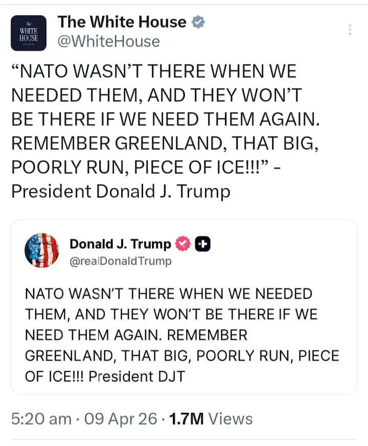 ट्रंप ने ग्रीनलैंड को लेकर नया मोर्चा खोलने के संकेत दिए, नाटो को धमकी