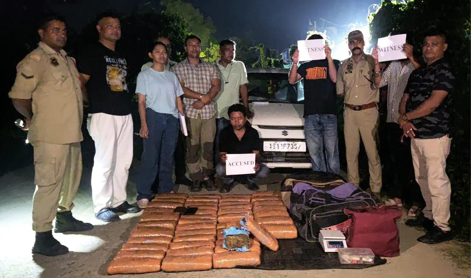 61.937 किलो गांजा बरामद, एक गिरफ्तार