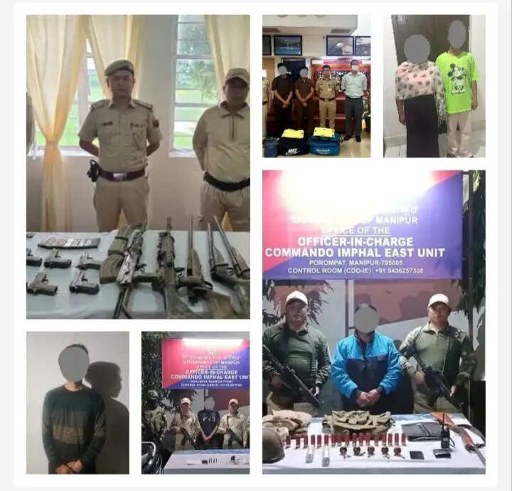 मणिपुर में हथियारों का बड़ा जखीरा बरामद, हेरोइन जब्त, कई उग्रवादी कैडर गिरफ्तार