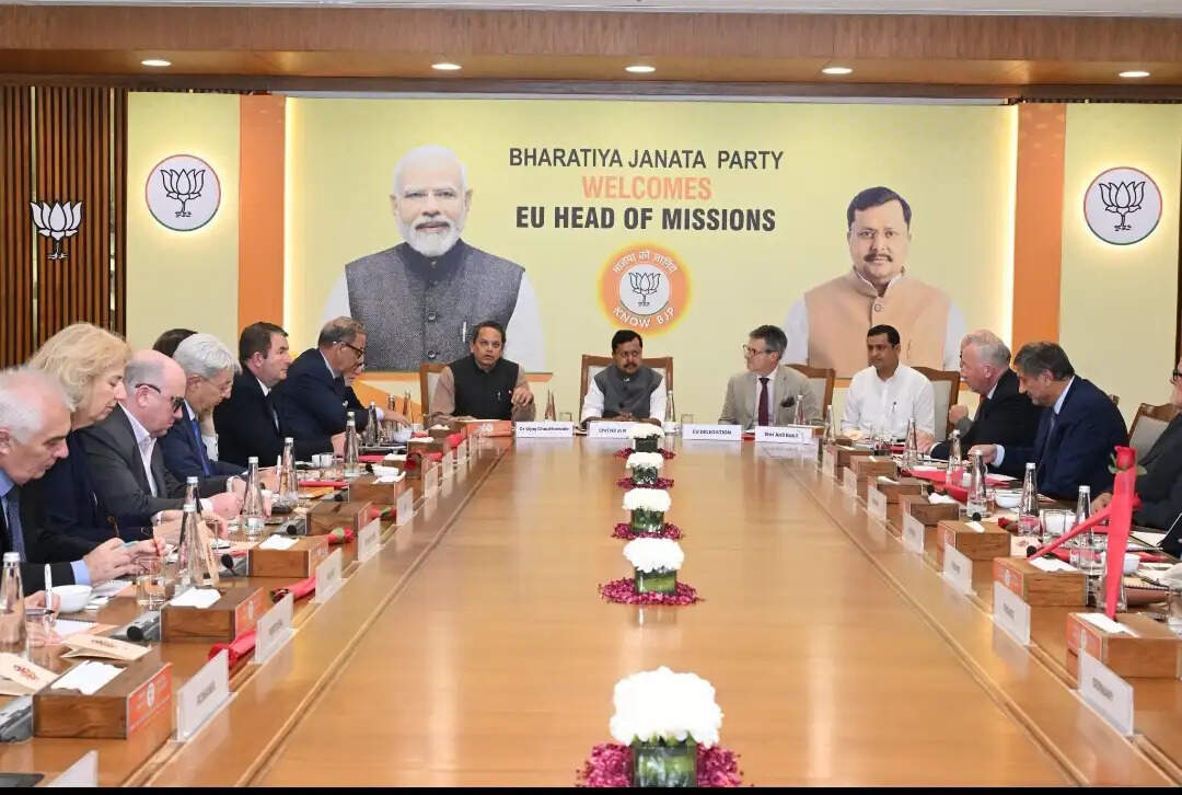 यूरोपीय संघ के 23 सदस्य देशों के मिशन प्रमुखों के साथ नितिन नवीन ने किया संवाद