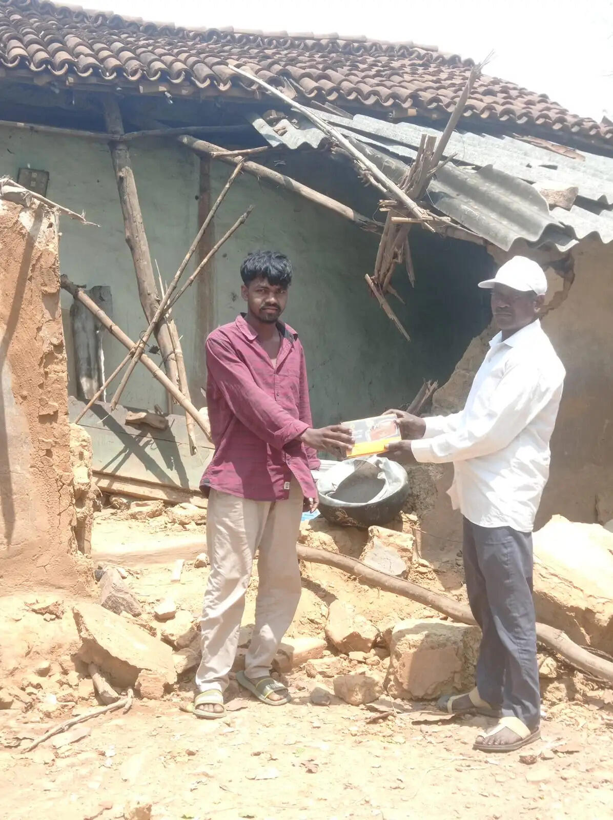 जंगली हाथियों ने चार घरों को किया क्षतिग्रस्त, खाया दो क्विंटल धान