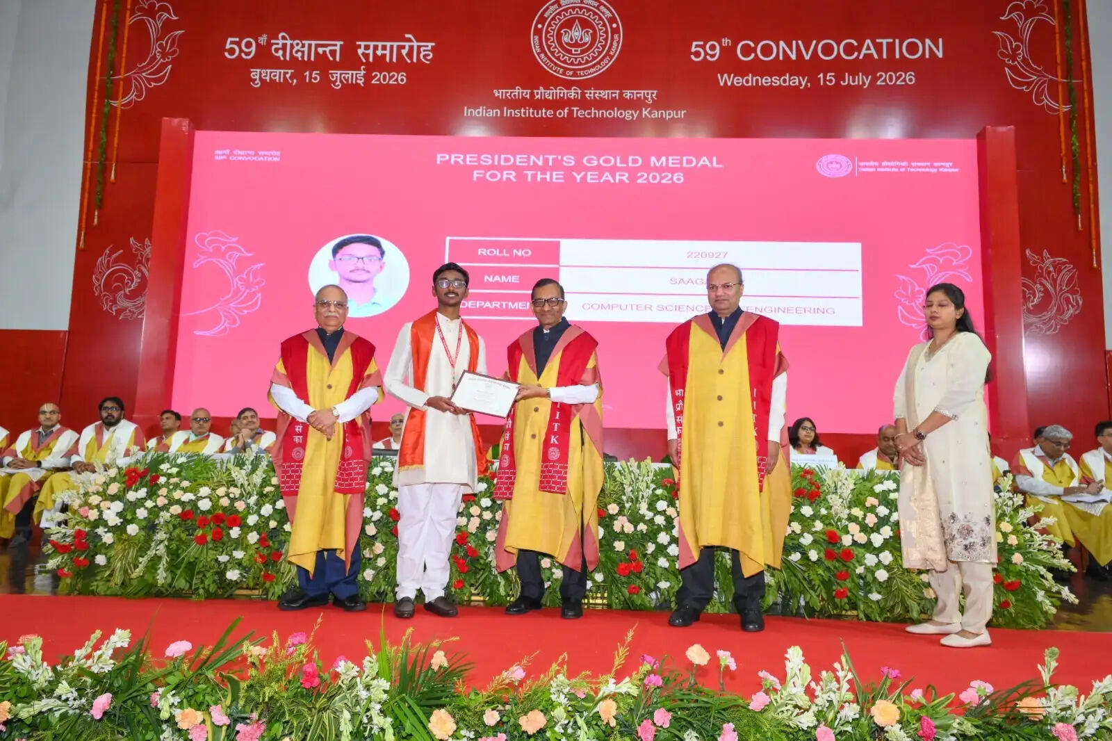 आईआईटी कानपुर के 59वें दीक्षांत समारोह में 3,104 विद्यार्थियों को मिली उपाधियां : डॉ. पवन गोयनका