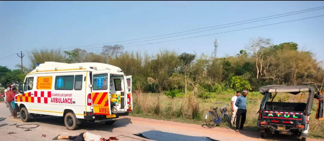 खण्डामौदा में सड़क हादसे में टेम्पो चालक की मौत,चार लोग घायल