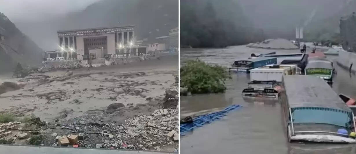 नेपाल और चीन को जोड़ने वाला वाला पुल बाढ़ में बहा