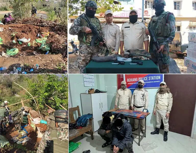 मणिपुर : पुलिस अभियानों में कई बंकर नष्ट, ड्रग्स और हथियार बरामद