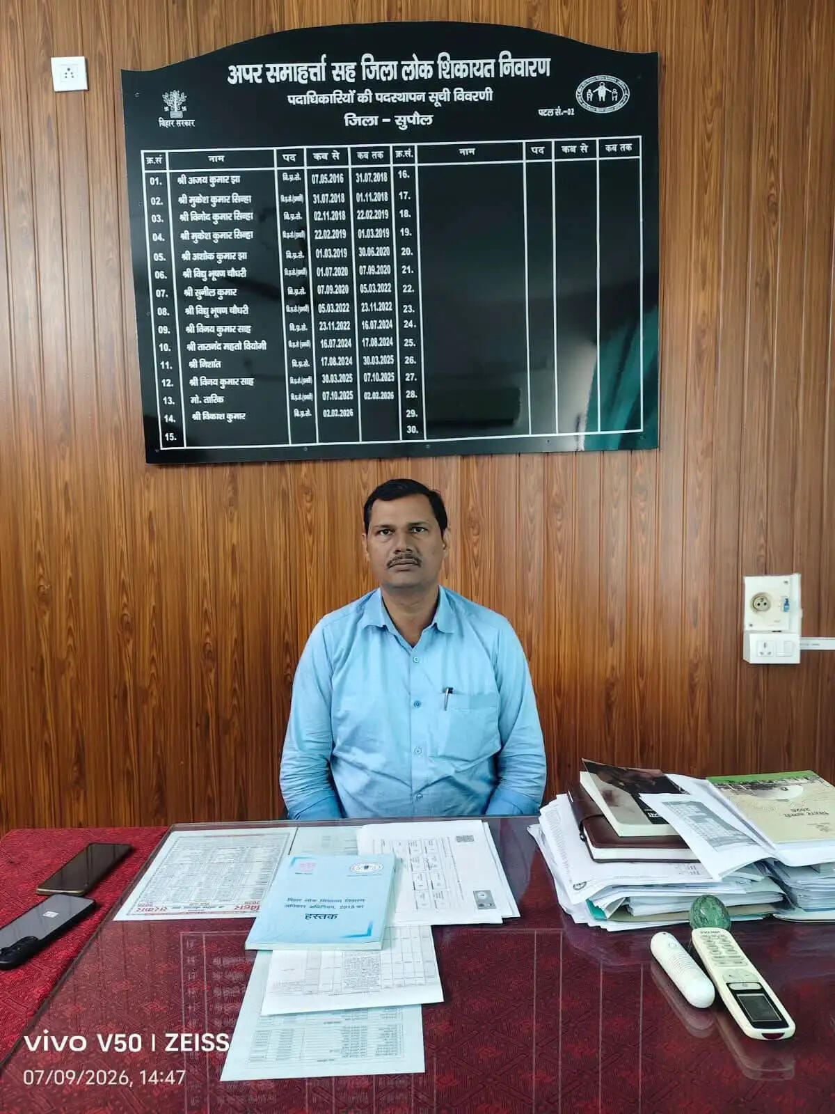 लोक शिकायत निवारण में सुपौल जिला बिहार में प्रथम