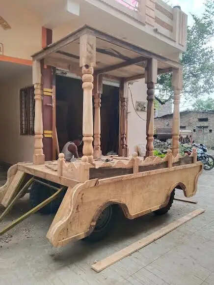 मंदसौरः भगवान जगन्नाथ की यात्रा के लिए तैयार हो रहा विशेष रथ