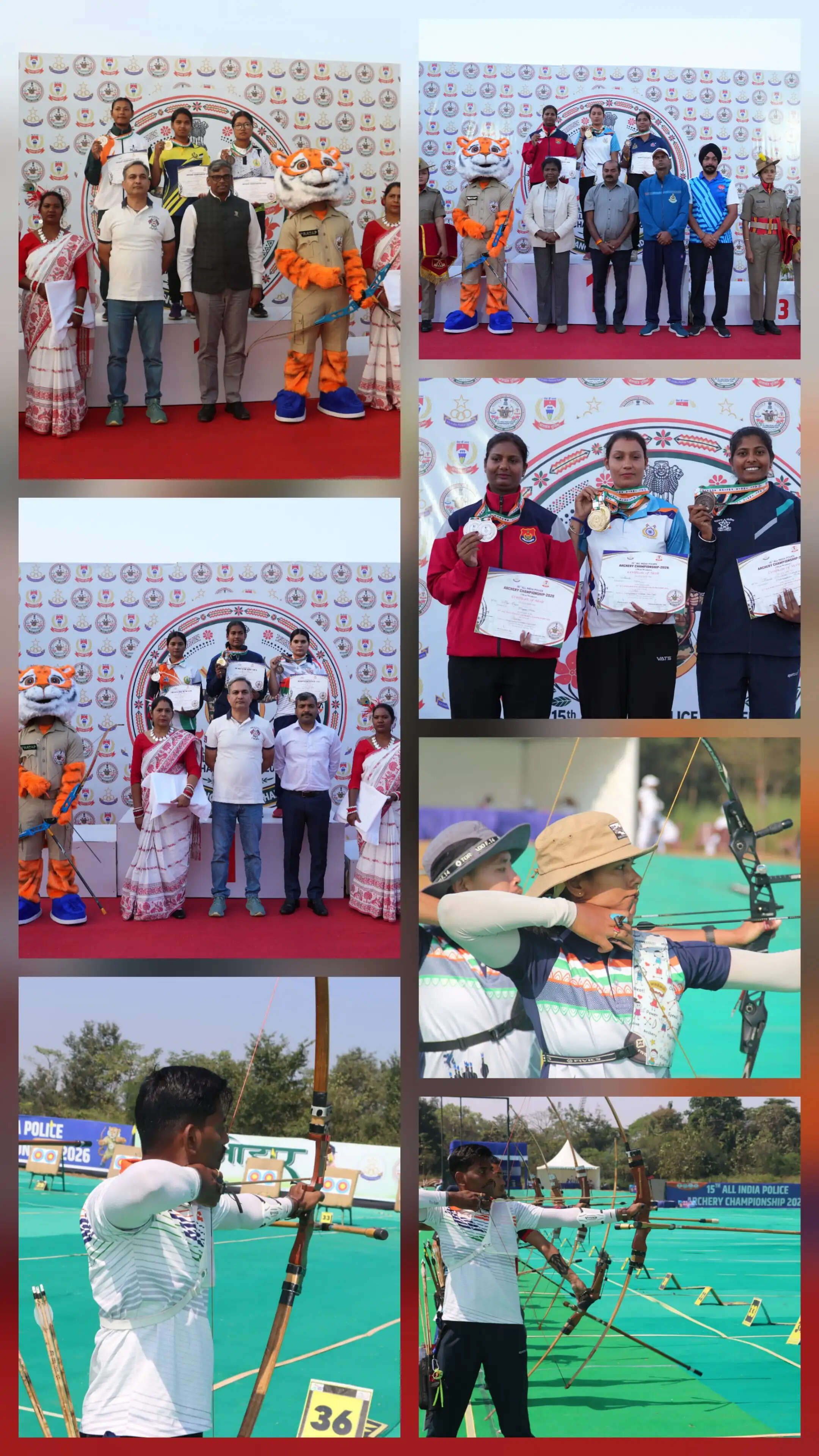 पुलिस तीरंदाजी प्रतियोगिता: रिकर्व में सीआईएसएफ, इंडियन राउंड में यूपी पुलिस और कंपाउंड में सीआरपीएफ की जोड़ी ने मारी बाजी