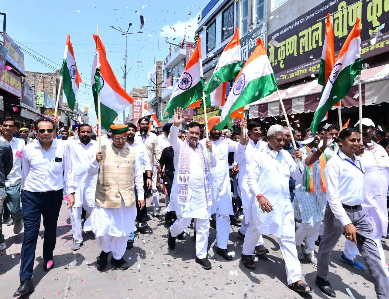 मुख्यमंत्री भजनलाल शर्मा सादुलशहर में आयोजित तिरंगा यात्रा में हुए शामिल