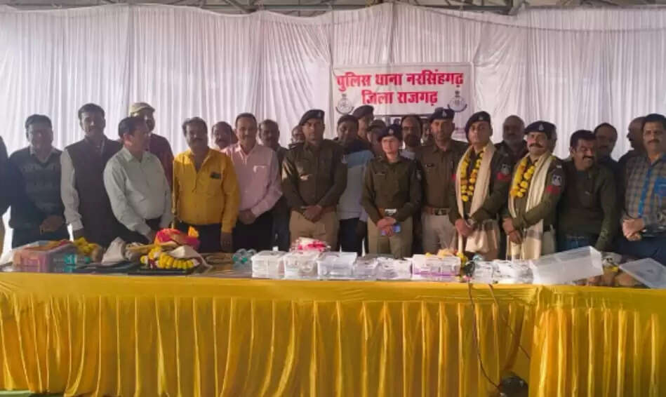 राजगढ़ः ज्वैलर्स दुकान से चोरी करने वाले दो आरोपित गिरफ्तार, साढ़े छह लाख का मशरुका बरामद