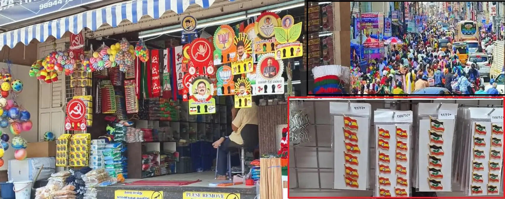 चुनावी माहौल में मदुरै की बाजारों में बढ़ी रौनक, झंडों और प्रचार सामग्री की बिक्री में जोरदार उछाल