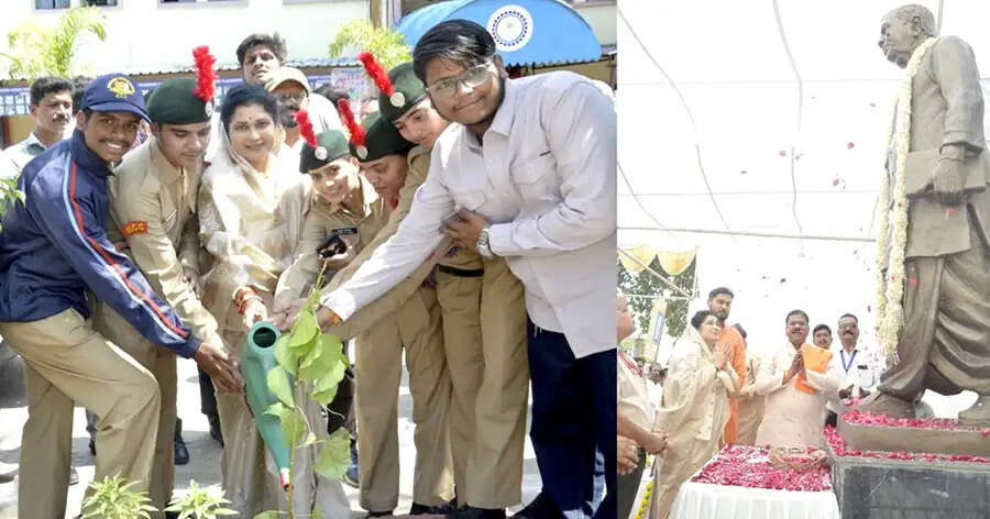 पूर्व मुख्यमंत्री स्व. बाबूलाल गौर की जयंती पर साकेत नगर में किया प्रतिमा का अनावरण