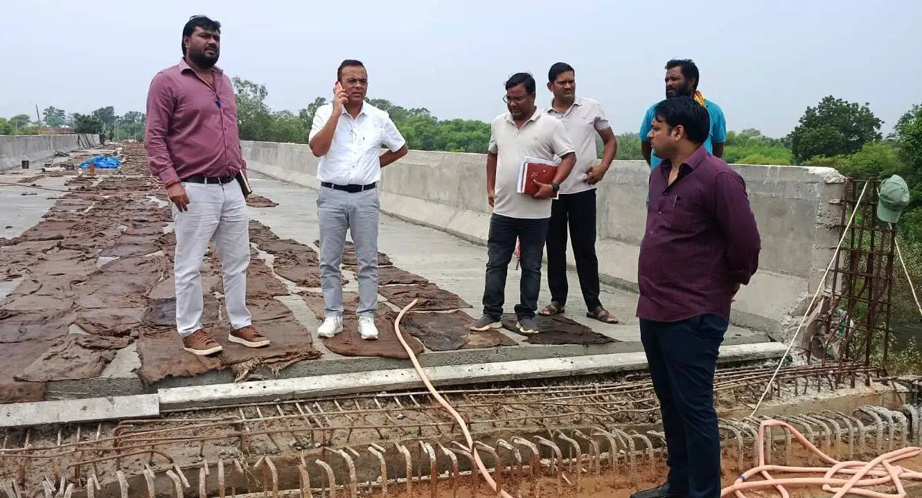 सेमरा-रिंगनी पुल निर्माण में तेजी: कलेक्टर जन्मेजय महोबे ने जल्द आवागमन शुरू कराने के दिए निर्देश