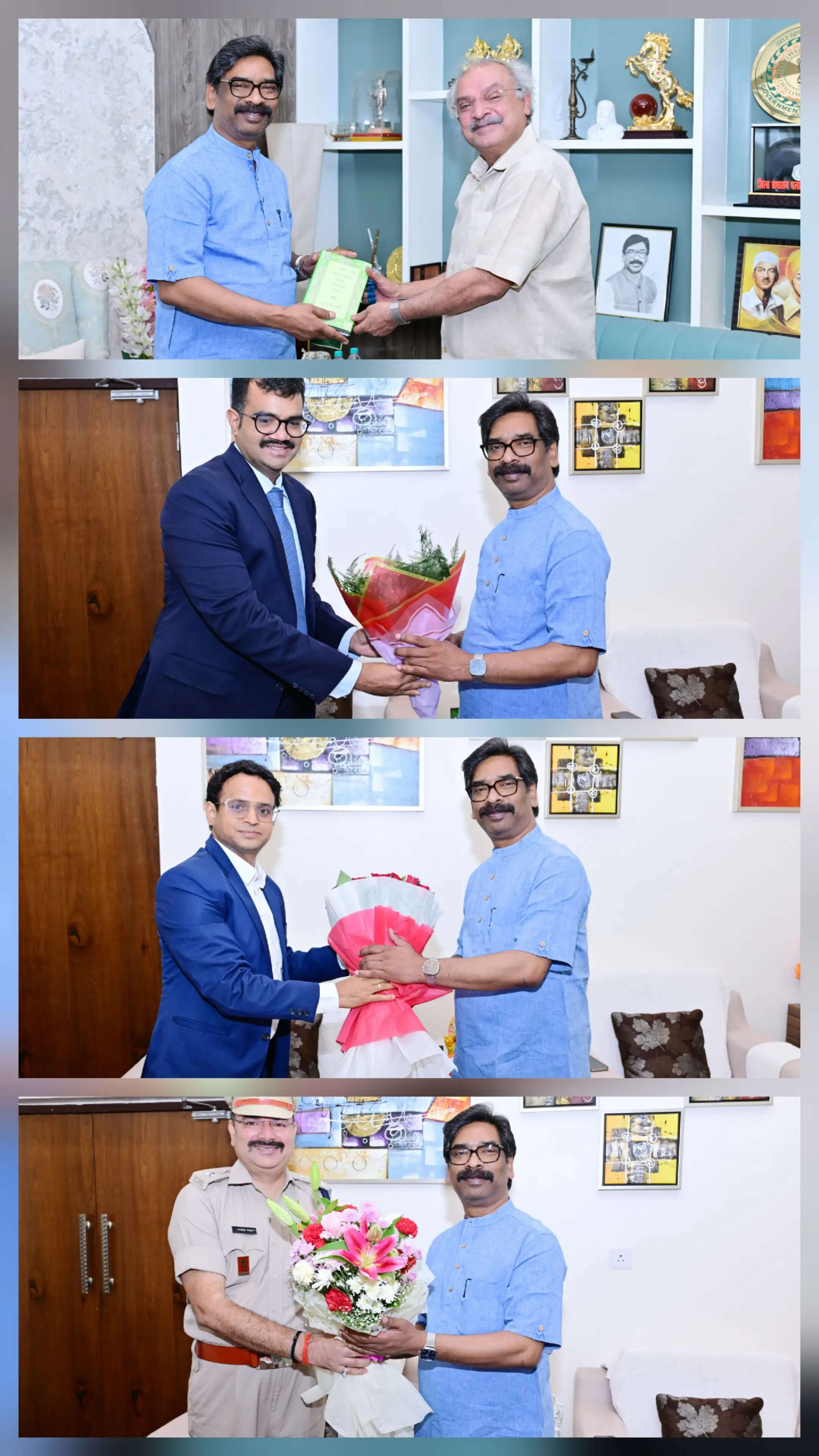 मुख्यमंत्री से लोकायुक्त और अधिकारियों ने की मुलाकात