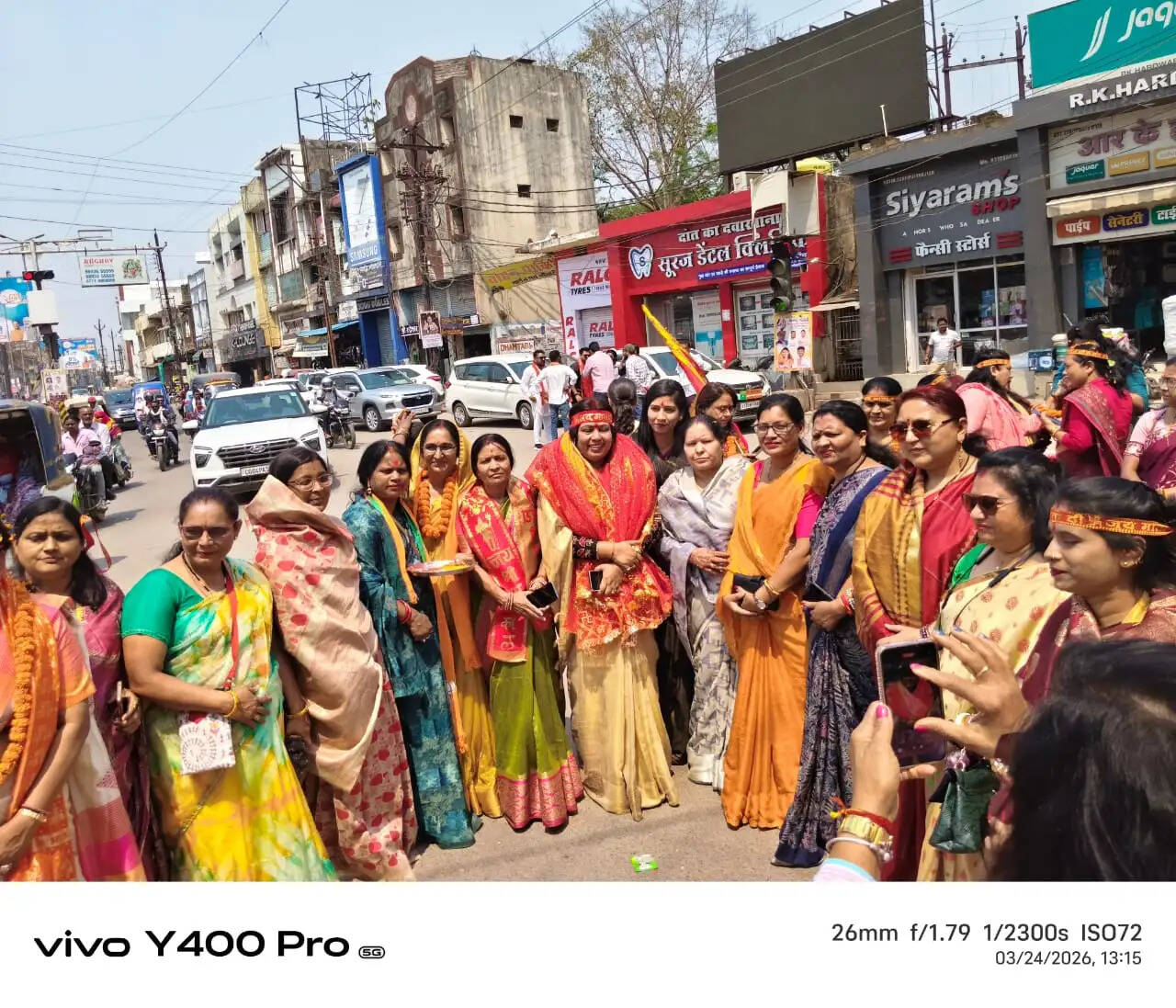 भाजपा महिला मोर्चा प्रदेशाध्यक्ष विभा का धमतरी में स्वागत