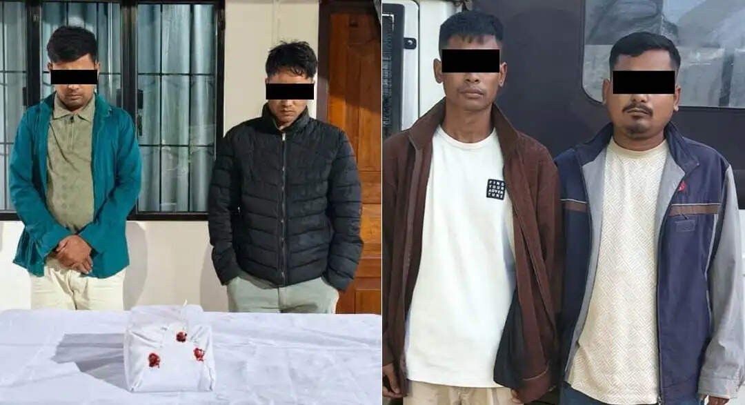 मादक पदार्थ के साथ चार तस्कर गिरफ्तार