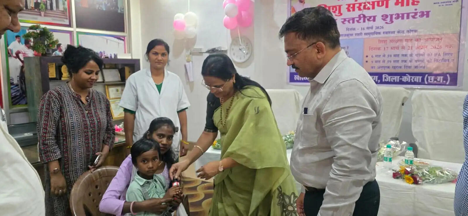 राष्ट्रीय टीकाकरण दिवस पर कोरबा में एचपीवी टीकाकरण व शिशु संरक्षण माह का जिलास्तरीय शुभारंभ