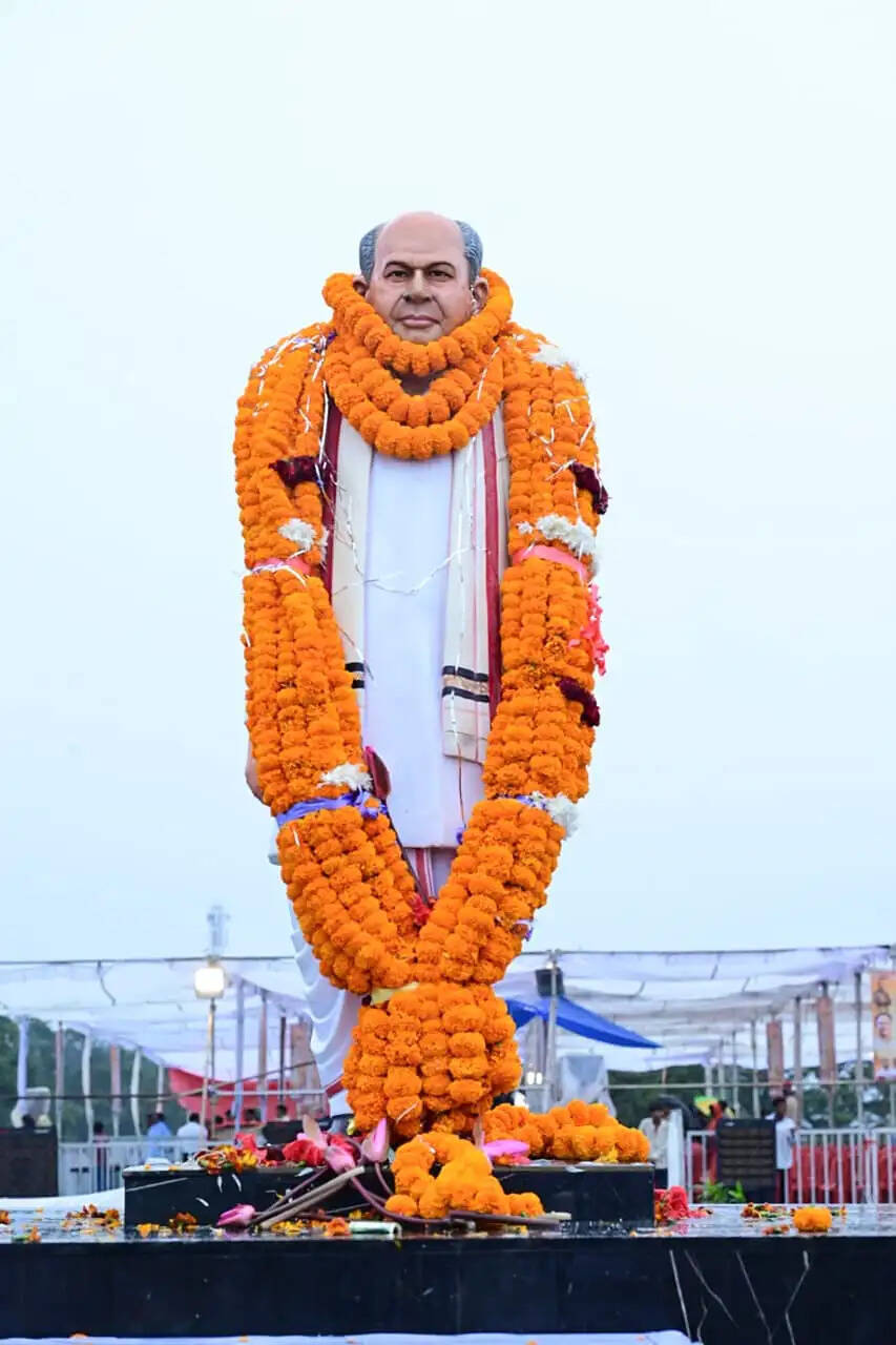 मुख्यमंत्री विष्णु देव साय ने पूर्व केंद्रीय मंत्री स्वर्गीय लरंग साय की प्रतिमा का किया वर्चुअल अनावरण