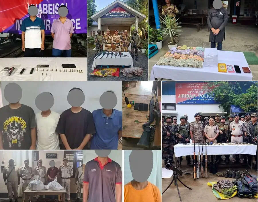 मणिपुर में ड्रग्स तस्कर, उग्रवादी समेत कई गिरफ्तार, हथियार और मादक पदार्थ बरामद