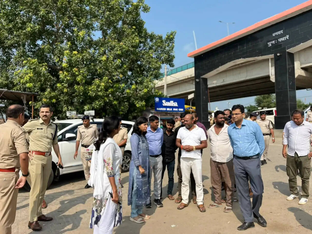 प्रतिमा विसर्जन के लिए घाटों का किया गया भौतिक निरीक्षण
