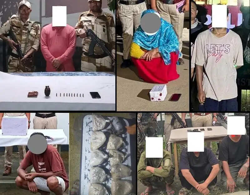 मणिपुर में ताबड़तोड़ कार्रवाई: हथियार तस्कर, तीन उग्रवादी, ड्रग तस्कर गिरफ्तार