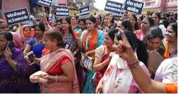 एआई समिट विवाद पर जयपुर में महिला मोर्चा का विरोध—प्रदर्शन