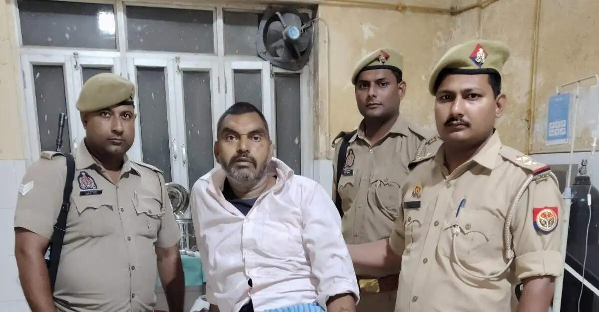 मुठभेड़ में हत्यारोपी पुत्र घायल,जमीनी विवाद में की थी पिता की हत्या