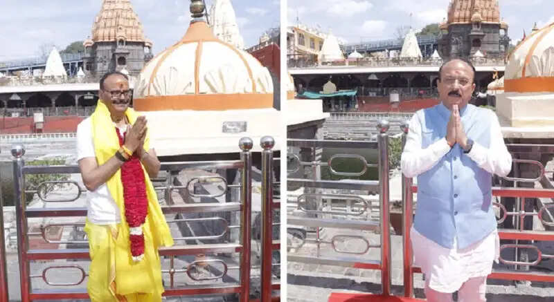 यूपी के उप मुख्यमंत्री ब्रजेश पाठक और दिल्ली के गृह मंत्री आशीष सूद ने किए महाकाल के दर्शन