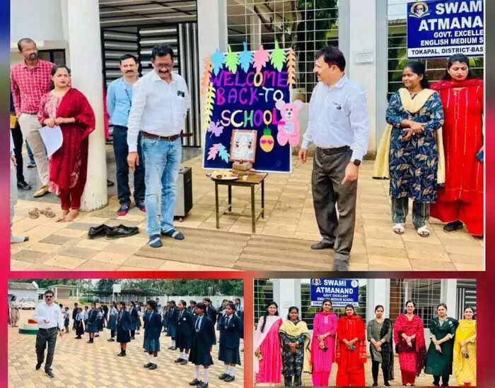 तोकापाल स्वामी आत्मानंद विद्यालय के प्रवेश उत्सव में शामिल हुए जिला शिक्षा अधिकारी