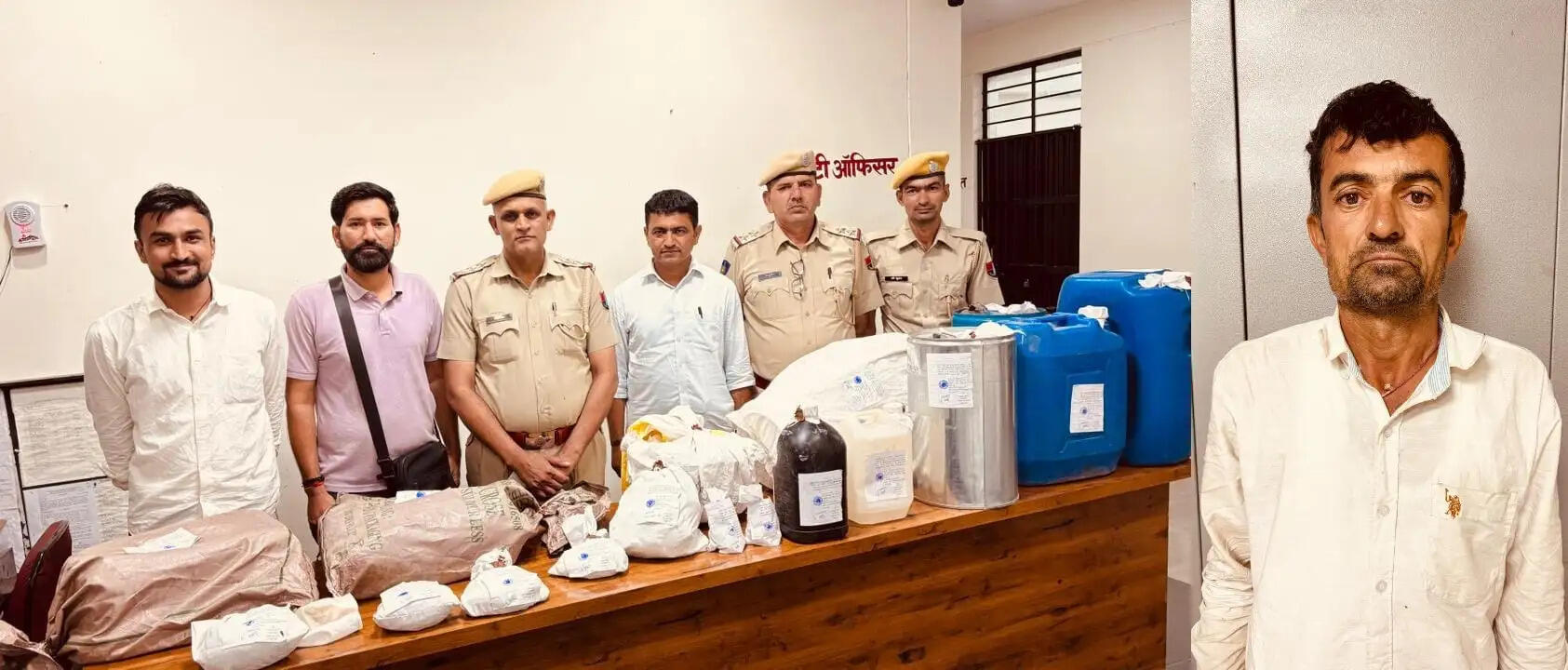 ड्रग्स फैक्ट्री का भंडाफोड़:&nbsp;&nbsp;तीन करोड़ की एमडी और 55 किलो से अधिक केमिकल बरामद