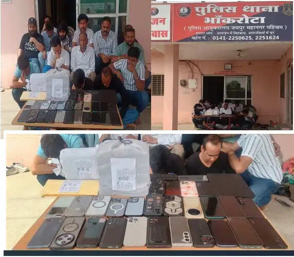 पुलिस ने कैसीनो पर मारा छापा: 5.82 लाख नकदी सहित 16 आरोपित गिरफ्तार