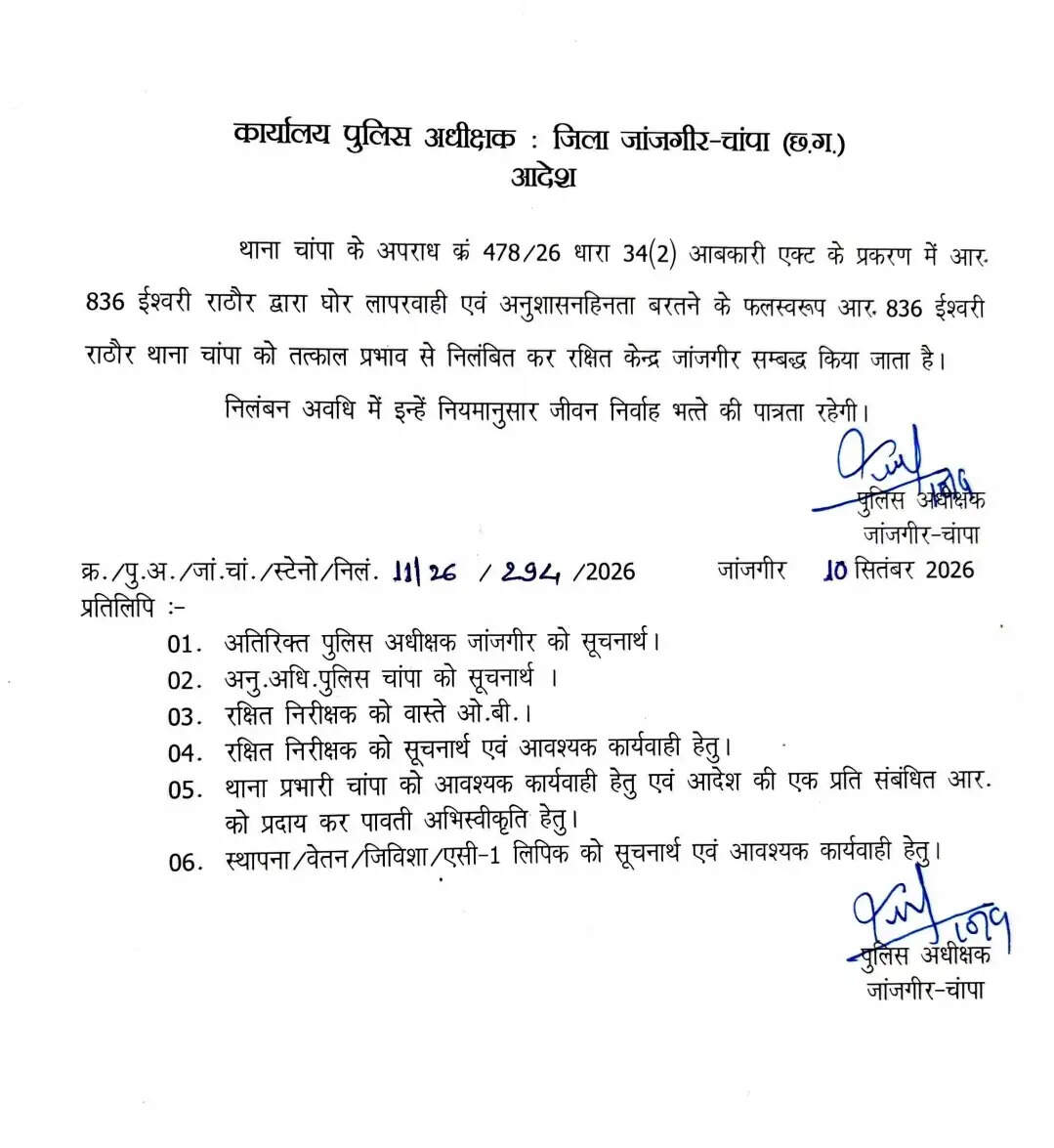 (अपडेट) चांपा में पुलिस हिरासत में लिए गए युवक की इलाज के दौरान मौत, थाने का घेराव; आरक्षक निलंबित