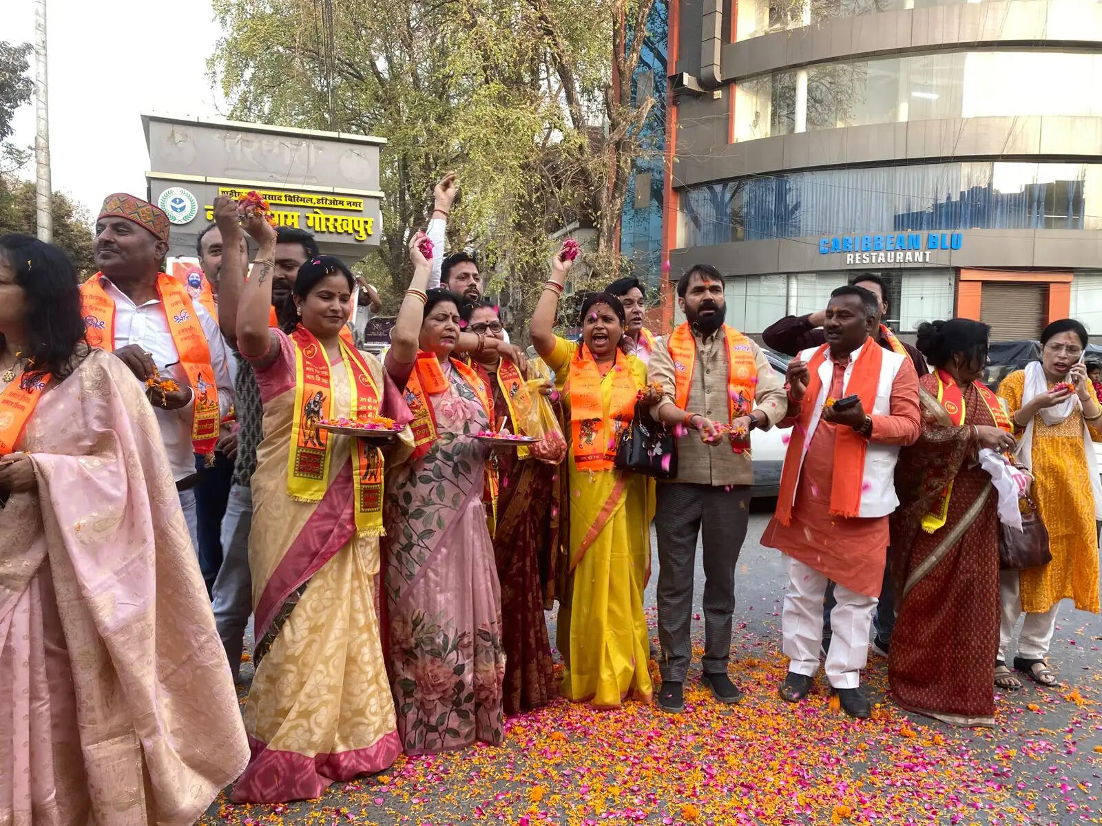 आरएसएस के वर्ष प्रतिपदा उत्सव एवं पथ संचलन का हिंदू सुरक्षा सेवा संघ ने किया भव्य स्वागत