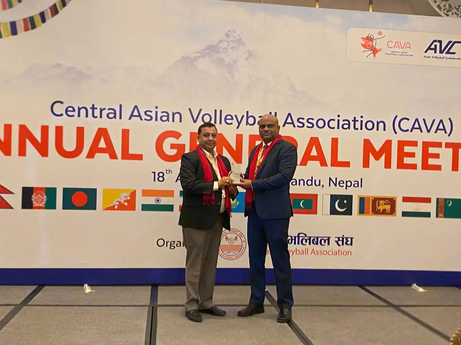 काठमांडू में सेंट्रल एशियन वॉलीबॉल एसोसिएशन की एजीएम में शामिल हुए वीरेंद्र कंवर, वॉलीबॉल के विकास पर बनी रणनीति