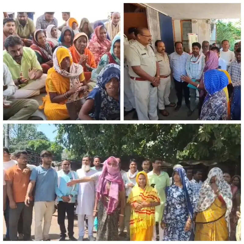 उमरिया: भूमि विवाद में थाने के बाहर धरने पर बैठे ग्रामीण, कंपनी कर्मचारियों पर एफआईआर की मांग