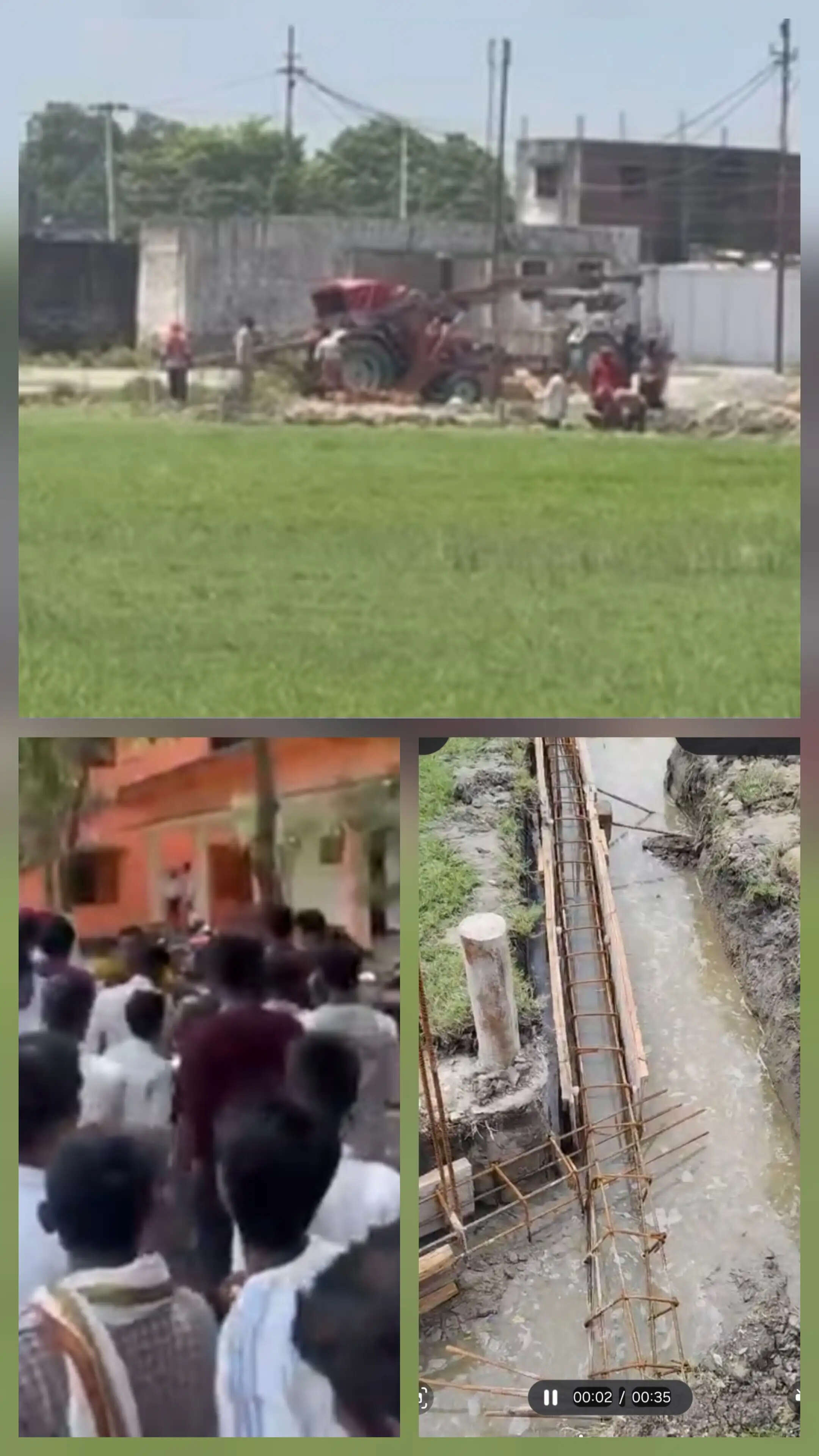 बिना पैमाइश विद्यालय के खेल मैदान में बाउंड्री निर्माण का आरोप
